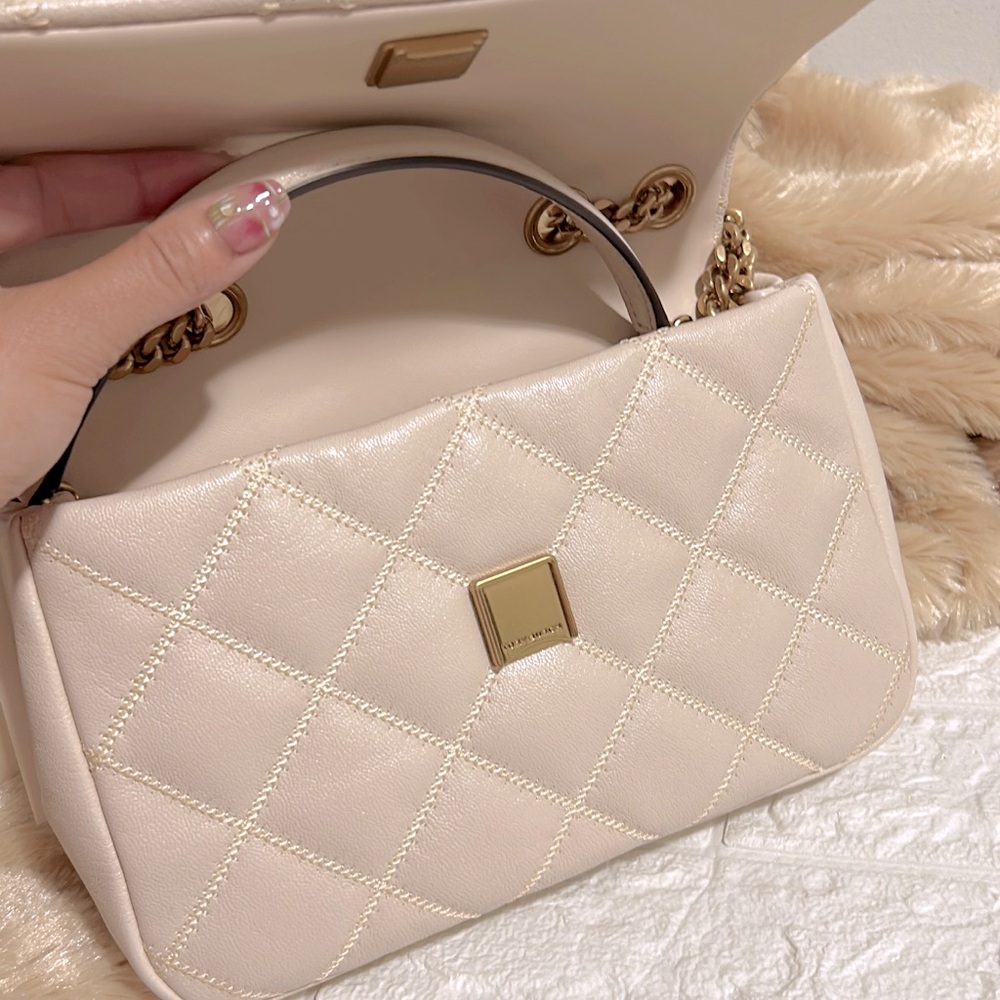 BRAND NEW GORGEOUS TIMELESS Tory Burch Willa Small Shoulder Bag Brie Cream - Picture 7 of 10